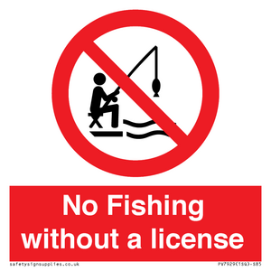 No Fishing without a license